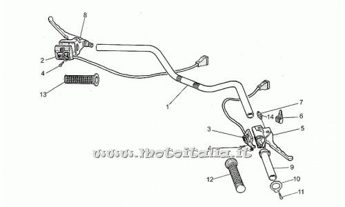 Parts Moto Guzzi-III Series 850 1985-1988 Civil-Handlebar - commands