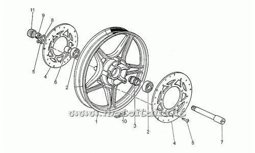 Parts Moto Guzzi-III Series 850 1985-1988 Civil Front-Wheel