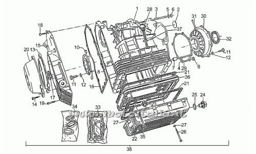 Moto Guzzi Parts-Police-850 1994-1995 crankcase