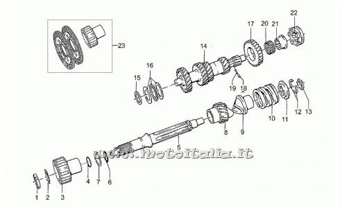 parts for Moto Guzzi Police VecchioTipo 850 from 1985 to 1989 - primary shaft - GU14210513