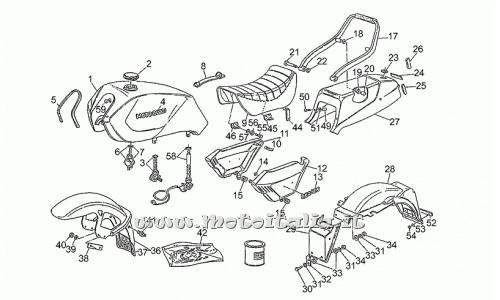 parts for Moto Guzzi Police VecchioTipo 850 from 1985 to 1989 - seal - GU00823931070