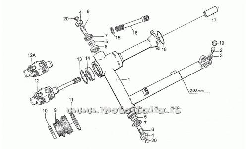 parts for Moto Guzzi Police VecchioTipo 850 from 1985 to 1989 - Spacer - GU12547200