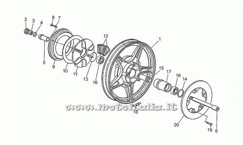 parts for Moto Guzzi Police VecchioTipo 850 from 1985 to 1989 - Spacer - GU17634150