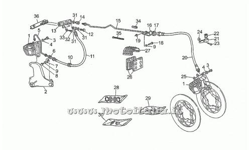 Moto Guzzi Parts-Police-CC-PA-brake system ant.sx-post