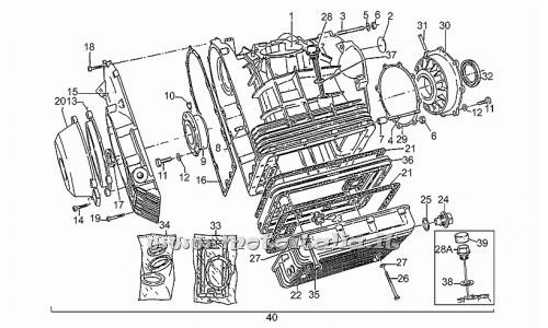 Parts Moto Guzzi-Police-CC-PA-NC-850 1988-1993 crankcase