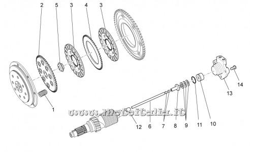 parts for Moto Guzzi Breva 1200 2007 - clutch control cylinder - GU05086330