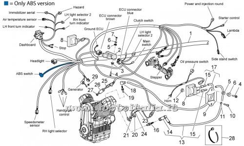 ricambio per Moto Guzzi Breva 1200 2007 - Rosetta 4,3x8x0,5 - GU95008204