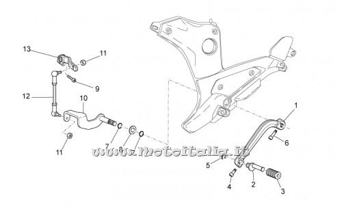 parts for Moto Guzzi Breva 1200 2007 - Piolo brake lever - AP8121221