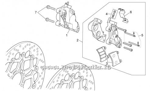 parts for Moto Guzzi Breva 1200 2007 - ant.dx gold brake caliper - GU05652330