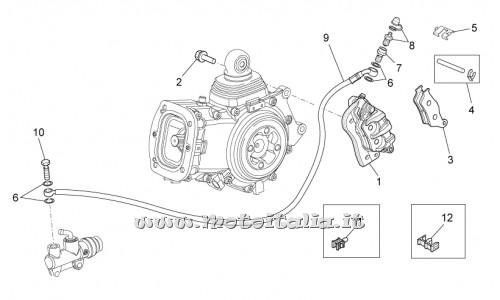 parts for Moto Guzzi Breva 1200 2007 - post brake hose. - GU05657530