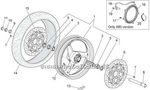parts for Moto Guzzi Breva 1200 2007 - Spacer bearings - GU05615230