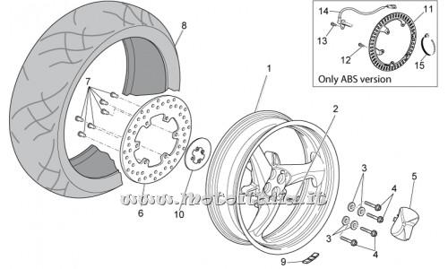 parts for Moto Guzzi Breva 1200 2007 - tubeless valve - GU03617710