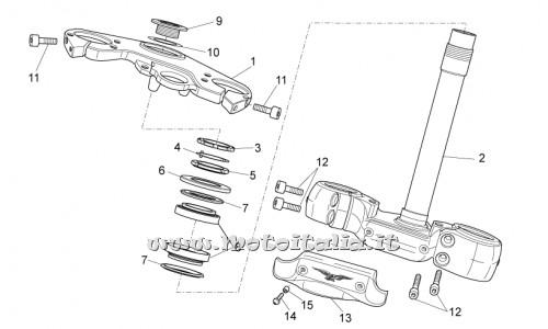 parts for Moto Guzzi Breva 1200 2007 - absorbing steering plate - AP8121207