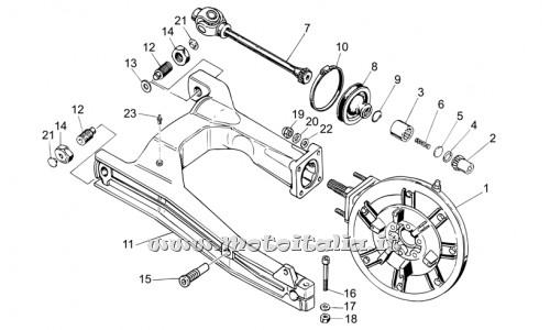 parts for Moto Guzzi Breva 750 IE 2003-2009 - swingarm gray - GU32540260