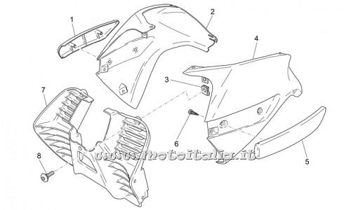 parts for Moto Guzzi Breva 750 IE 2003-2009 - sx gray protection - 977 326