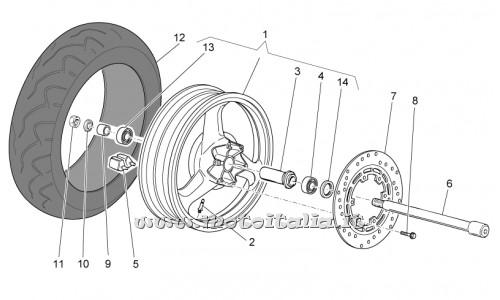 parts for Moto Guzzi Breva 750 IE 2003-2009 - brake Disc post.oro - GU32635710