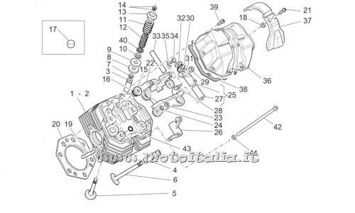 ricambio per Moto Guzzi Breva V IE 1100 2005-2007 - Testa cilindro sx cpl. - GU05022230