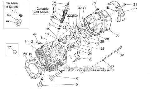 ricambio per Moto Guzzi Breva V IE 1100 2005-2007 - Testa cilindro sx.cpl.grigia - 976080