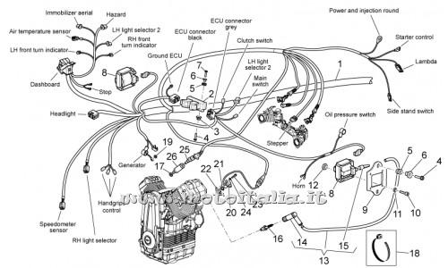 Parts Moto Guzzi Breva V-IE-850 2006-2007 Electrical system The