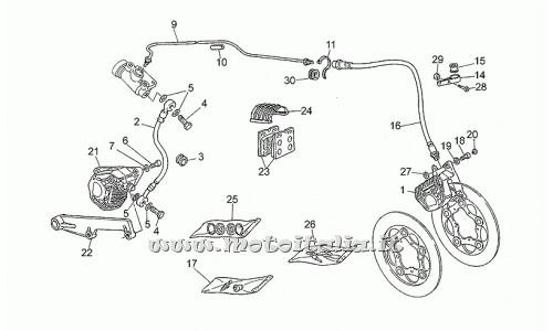 Motorcycle Parts Guzzi California 1100-1994-1997-brake system Ant.-post