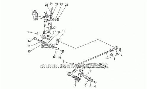 Parts Moto Guzzi California 1100-1994-1997-change lever The