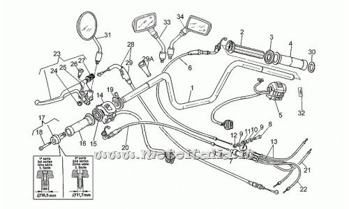 Parts Moto Guzzi California 1100-1994-1997-Handlebar - commands