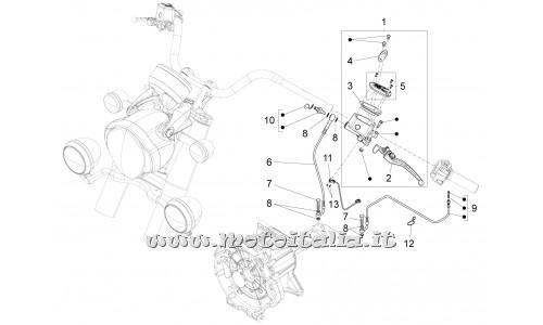 Ricambi Moto Guzzi-California 1400 Custom ABS-Comando frizione