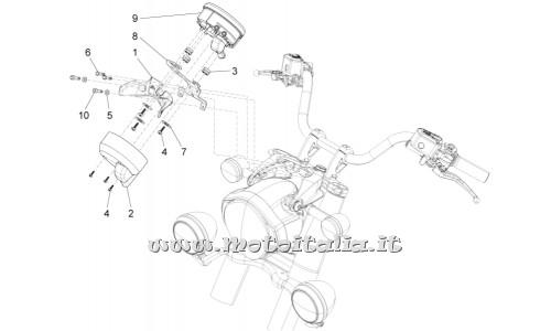 parts for Moto Guzzi California 1400 Touring ABS - dashboard support - 887 555