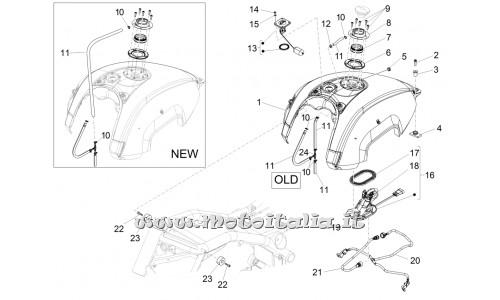parts for Moto Guzzi California 1400 Touring ABS - benz tank. black comp. - 88693400XN2