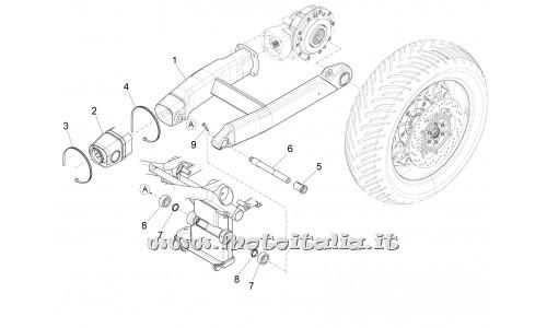 parts for Moto Guzzi California 1400 Touring ABS - swingarm - 886 959