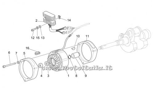 parts for Moto Guzzi California Alum.-Tit. PI Cat. 1100 2003-2004 - Nut M16 - GU92606516