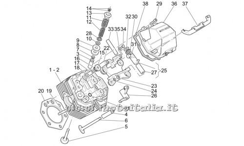 parts for Moto Guzzi California Alum.-Tit. PI Cat. 1100 2003-2004 - Head cylinder sx.cpl.grigia - GU30022260