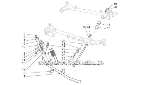 parts for Moto Guzzi California Alum.-Tit. PI Cat. 1100 2003-2004 - Spacer right - GU03429865