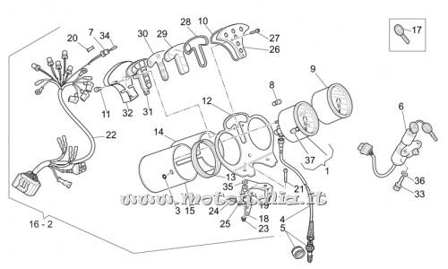parts for Moto Guzzi California Alum.-Tit. PI Cat. 1100 2003-2004 - Rosetta 8,4X15X1,5 - GU95008208