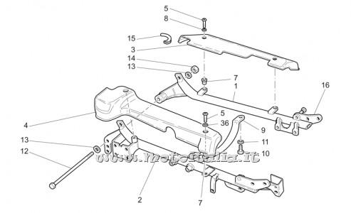 parts for Moto Guzzi California Alum.-Tit. PI Cat. 1100 2003-2004 - Traverso cradle arms - GU30425260
