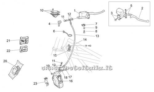 Parts Moto Guzzi California-Alum.-Tit. PI Cat. 1100 2003-2004-brake system ant.dx