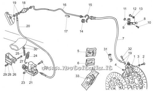 parts for Moto Guzzi California Alum.-Tit. PI Cat. 1100 2003-2004 - brake hose - GU03658801