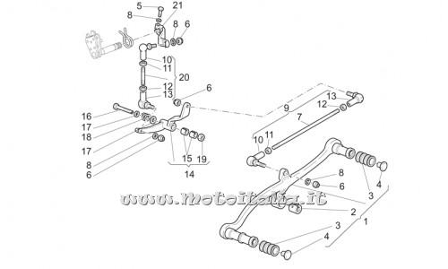 parts for Moto Guzzi California Alum.-Tit. PI Cat. 1100 2003-2004 - Rubber - GU03251045