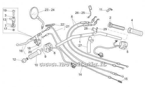 parts for Moto Guzzi California Alum.-Tit. PI Cat. 1100 2003-2004 - throttle Transmission - GU03117565