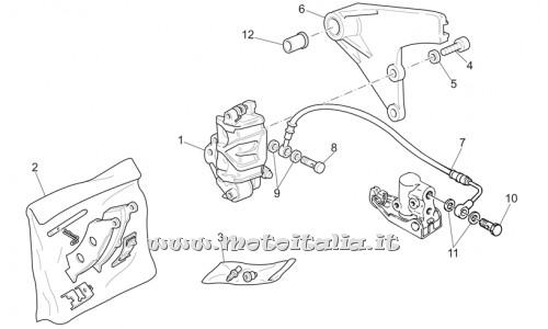 parts for Moto Guzzi California Alum.-Tit. PI Cat. 1100 2003-2004 - post.oro caliper - GU03653001