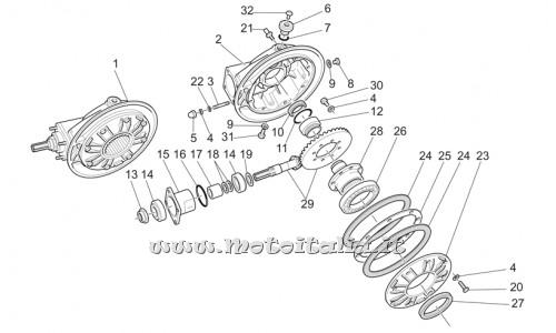 parts for Moto Guzzi California Alum.-Tit. PI Cat. 1100 2003-2004 - Rosetta adj. 0.1 mm - GU12355202