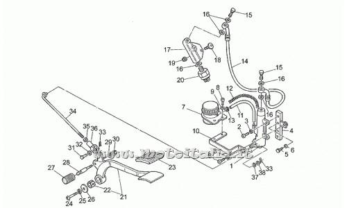 Parts Moto Guzzi California-EV-rear brake pump