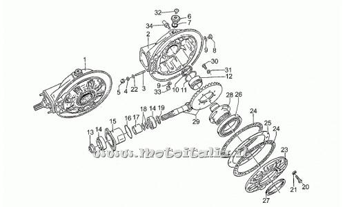 ricambio per Moto Guzzi California EV - Scatola trasmissione cpl. 8/33 - GU30350262