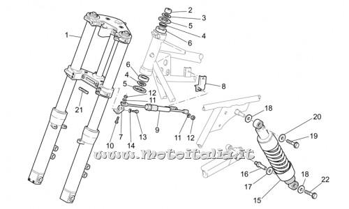 Parts Moto Guzzi California EV-PI Cat. 1100 2003-2005-fork - Rear suspension