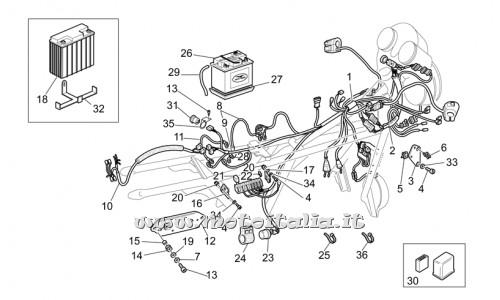 Parts Moto Guzzi California EV-PI Cat. 1100-2003-2005 Electrical system