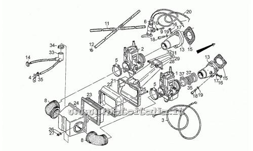 ricambio per Moto Guzzi California II 1000 1983-1986 - Manicotto carburatore - GU14114350