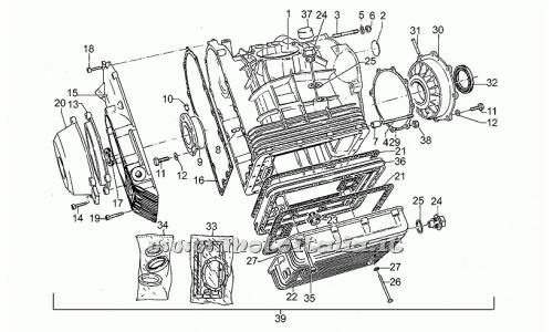 Ricambi Moto Guzzi-California III Carburatori 1000 1987-1993-Carter motore