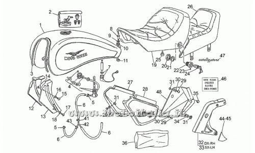 Ricambi Moto Guzzi-California III Carburatori 1000 1987-1993-Carrozzeria-sella (da tel. Vw14081)