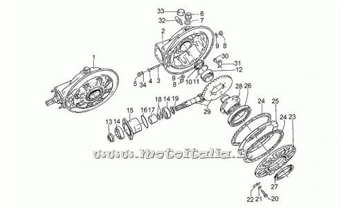 ricambio per Moto Guzzi California III Carburatori 1000 1987-1993 - Distanziale - GU18355100