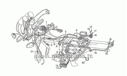 ricambio per Moto Guzzi California III Carburatori 1000 1987-1993 - Cablaggio alternat.-regolatore - GU29725850